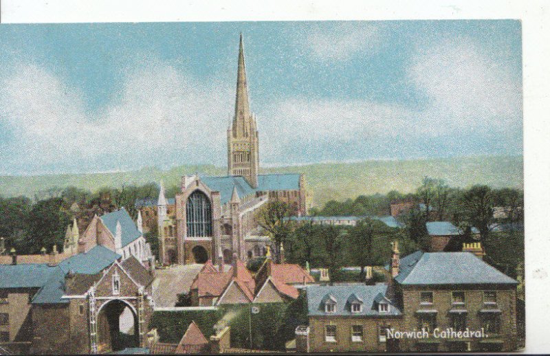 Norfolk Postcard - Norwich Cathedral - Ref 3405A