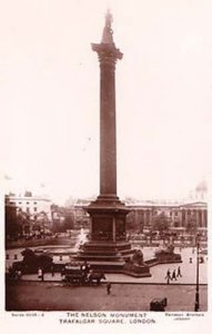 Nelsons Column Monument London Rare Real Photo Postcard