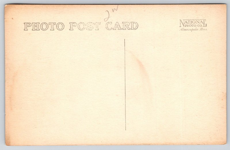 RPPC~Oregon Illinois~Rock River Bluff~Lorado Taft Black Hawk Monument~c1910 PC