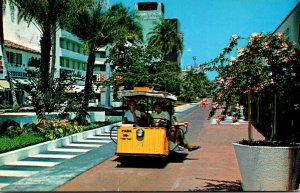 Florida Miami Beach Lincoln Road Mall Sightseeing Tram 1964