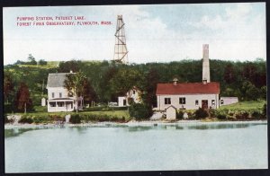 MA PLYMOUTH Pumping Station Patuxet Lake Forest Fires Observatory - Divided Back