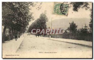 Old Postcard Toul Avenue de la Gare