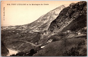 Fort L'Ecluse Et La Montagne Du Credo Léaz France Jura Mountains Postcard