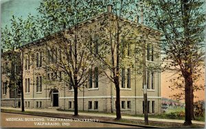 Postcard IN Valparaiso Medical Building Valparaiso University 1918 F6