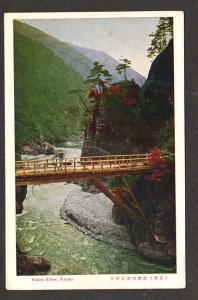 View Fodzu River Bridge in KYOTO JAPAN Postcard