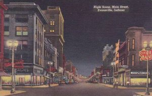 Indiana Evansville Main Street At Night