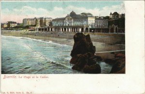 CPA Biarritz La Plage et le Casino FRANCE (1126066)