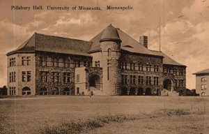 Vintage Postcard 1908 Pillsbury Hall University of Minnesota Minneapolis Minn.