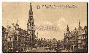 Old Postcard Vue Generale Brussels Grand Place