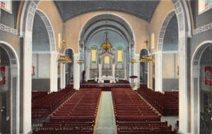 Seattle Washington~St James Cathedral~Interior & Altar~Lots of Pews~c1910 Pc