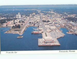 Pre-1980 AERIAL VIEW OF TOWN Pensacola Florida FL n3051