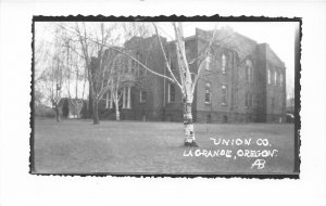 F53/ La Grande Oregon RPPC Postcard c1950s Union County Court House