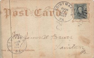 TOE CORN PASSION FOR MUSIC ROMANCE COMIC LIVINGSTON POSTCARD 1907