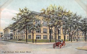 Ann Arbor Michigan c1910 Postcard High School