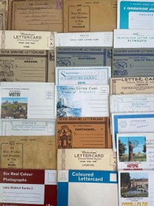 Bulk lot 55 british multi views leporello letter cards England / Great Britain 