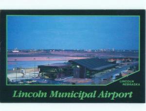 1980's MUNICIPAL AIRPORT Lincoln Nebraska NE E3396@