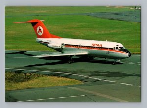 Airplane Postcard MMA West Australian Airlines Fokker F28 Fellowship AY14