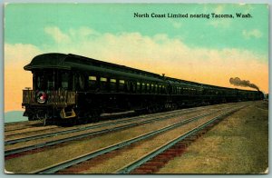 North Coast Limited Tacoma Train Near Tacoma Washington WA 1913 DB Postcard D14