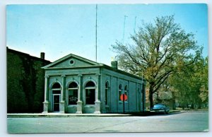 MOULTON, IA Iowa ~Street Scene SAVINGS BANK c1950s Car Appanoose County Postcard