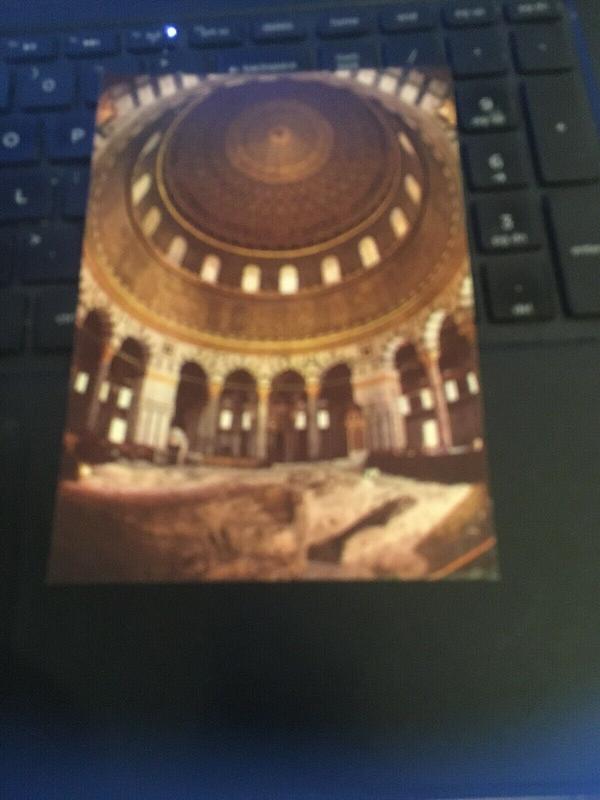 Vintage Postcard: Jerusalem, Dome of the Rock from the inside