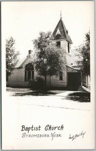 STROMSBURG NE BAPTIST CHURCH VINTAGE REAL PHOTO POSTCARD RPPC