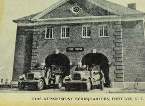 WWI Fire Department Headquarters Fort Dix, NJ World War I Vintage Postcard P72