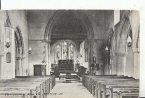 Sussex Postcard - Pavensey Church - Interior - Ref 14876A