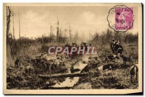 Old Postcard Villers Cotterets Drill Crew beat the Menier & # 39eau has Silly...