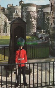 Military Postcard - Guardsman Outside The Tower of London RS32179