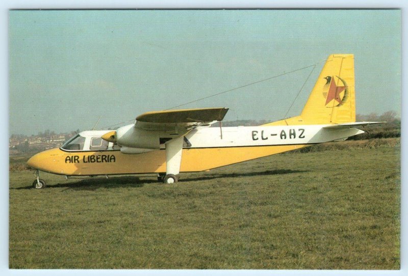 2 Postcards AIR LIBERIA Airplanes ~ Britten Norman BN-24 & BN 2A MK II ~ 4x6 