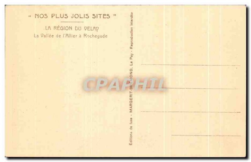 Old Postcard From The Region Velap La Vallee From & # 39Allier A Rochegude