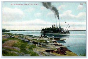 c1910's The Josephine Steamer Ship Boat Scene Sioux City Iowa IA Postcard