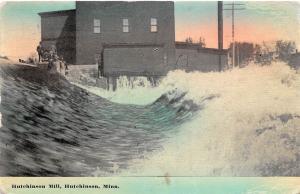 D56/ Hutchinson Minnesota Mn Postcard 1912 High Water Hutchinson Mill People