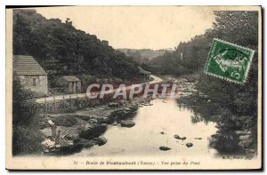 Postcard Old Road Pontaubert Yonne Bridge View taken