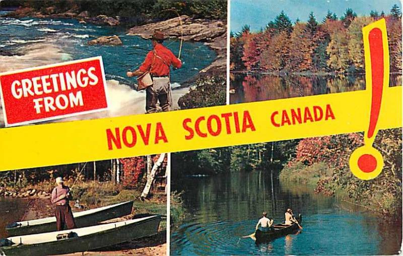 Scenic Greetings from Nova Scotia NS Canada Chrome Postcard