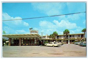 c1960's Buccaneer Motel Exterior Roadside Daytona Beach Florida FL Cars Postcard