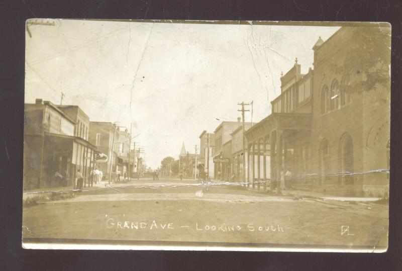 RPPC INDIAN HEAD SASKATCHEWAN DOWNTOWN GRAND AVENUE REAL PHOTO POSTCARD