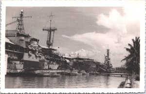 Vietnam Saigon Military Battleships Cochinchina RPPC 02.99