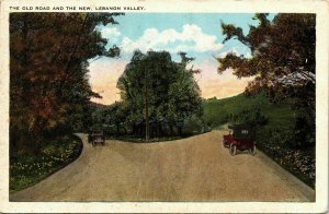 Old Road New Lebanon Valley Old Car Vintage Postcard Unposted Unused WB Vtg UNP 