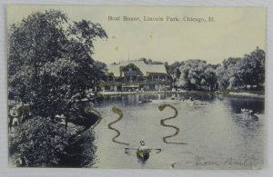 Boat House, Lincoln Park, Chicago Illinois - Posted Vintage Postcard