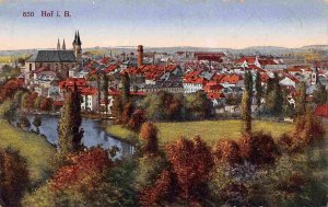 Hof Bavaria Panorama Germany 1920s postcard