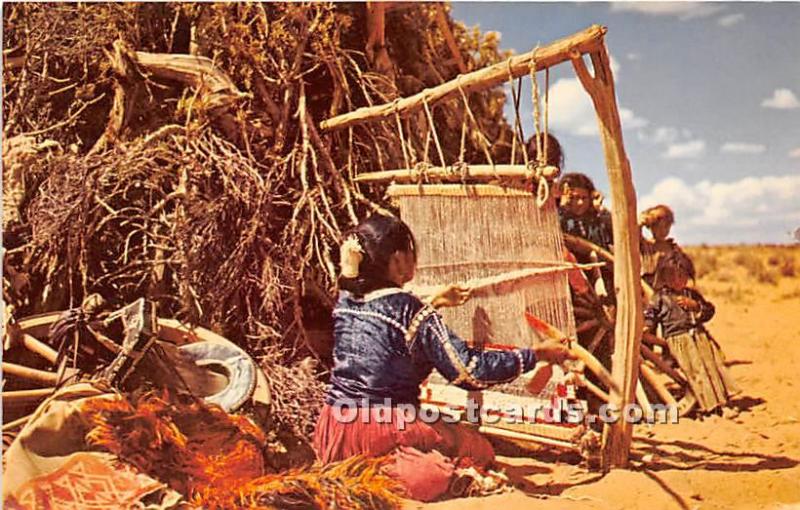 Navajo Weaver Indian Unused 