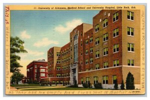 Vintage 1948 Postcard University of Arkansas Medical School Little Rock Arkansas