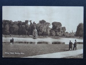 London BUSHEY PARK Diana Pond - Old Postcard by Bentalls