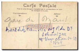 Old Postcard Le Mans train station