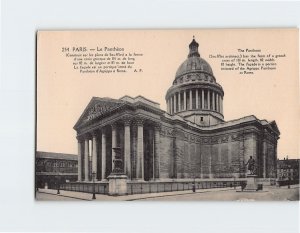 Postcard The Pantheon Paris France