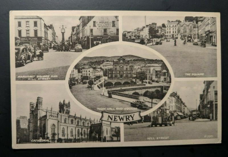 Mint Vintage Hill and Square Newry Co Down Ireland Real Picture Postcard