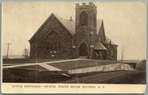 WHITE HOUSE STATION NJ DUTCH REFORMED CHURCH ANTIQUE POSTCARD