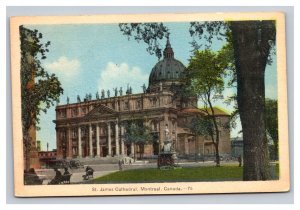 Vintage 1920s Postcard Saint James Cathedral, Montreal, Canada