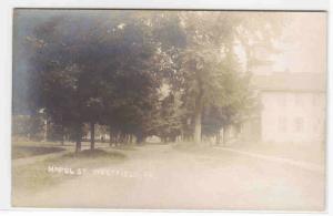 Maple Street Scene  Westfield Pennsylvania RPPC 1907c postcard